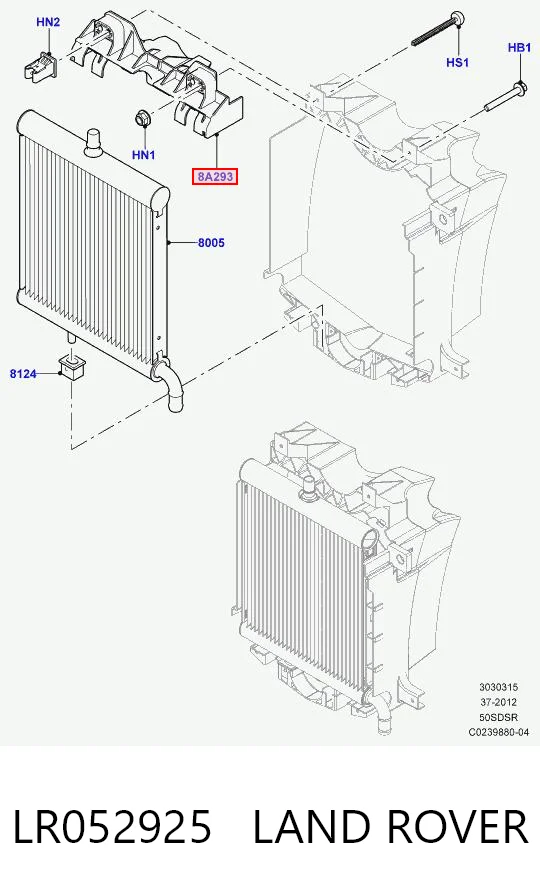 30121648 AND Подушка радиатора охлаждения