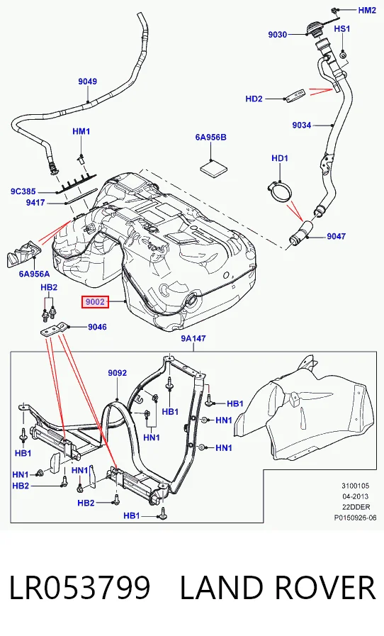 Бак топливный на Land Rover Freelander II L359