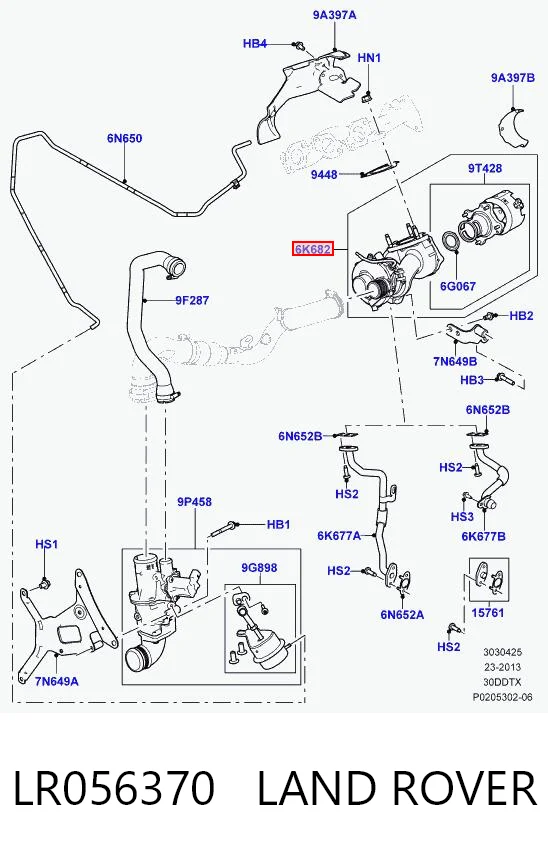 LR056370 Land Rover Турбонаддув
