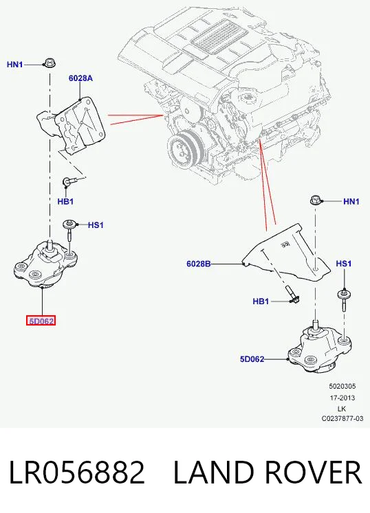 Подушка (опора) двигателя, левая/правая Lemforder 43426 цена, от 192.57 USD