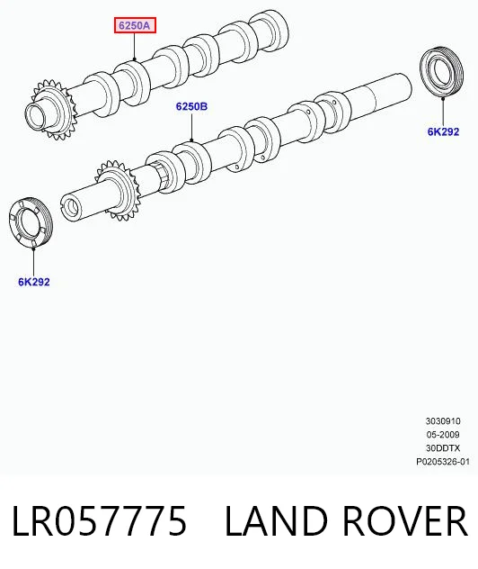 4R8Q6A270AC Land Rover Распредвал двигателя правый