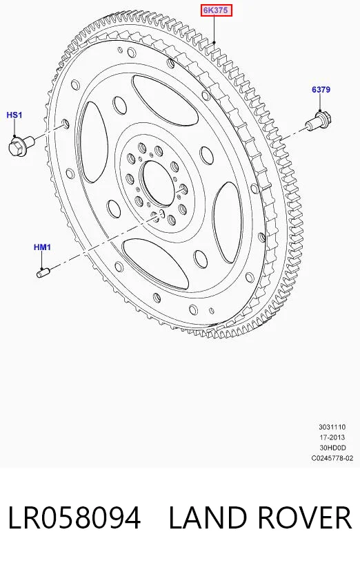 DX236K375AA Jaguar Демпферный маховик