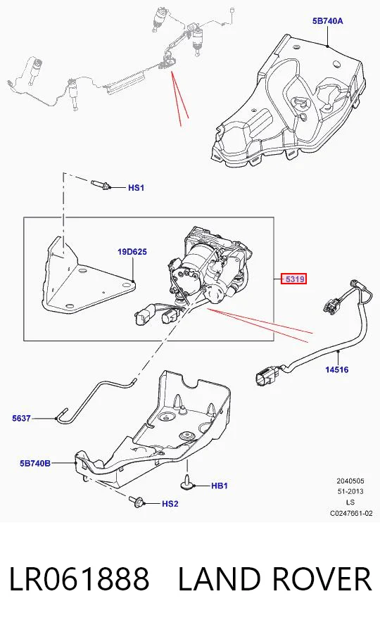 LR061888 Land Rover Компрессор подкачки амортизаторов