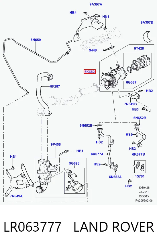LR063777 Land Rover Турбонаддув