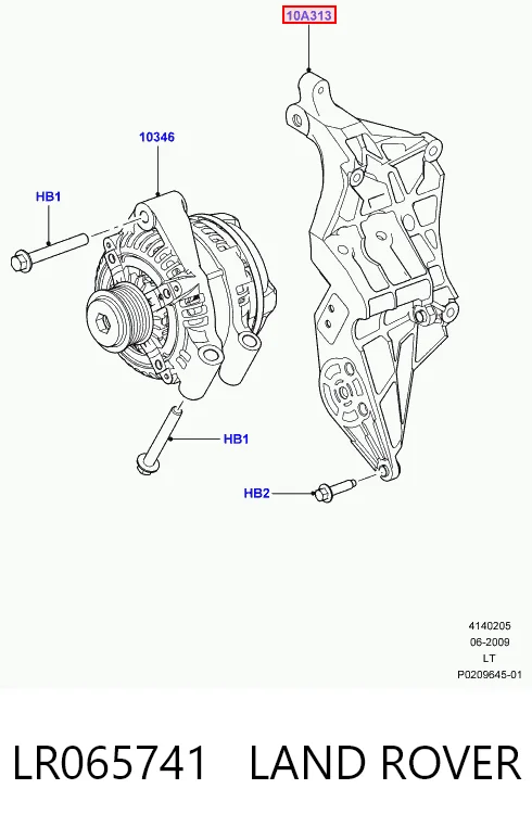 Кронштейн генератора натяжной Land Rover Range Rover SPORT I внедорожник (L320) (2005 - 2013) цена, от 25.42 USD