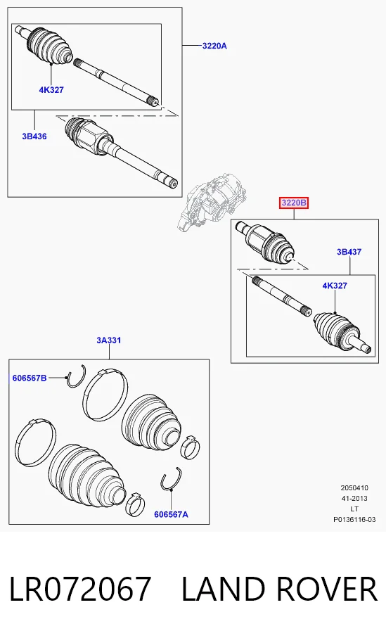 Левая полуось LR072067 Britpart