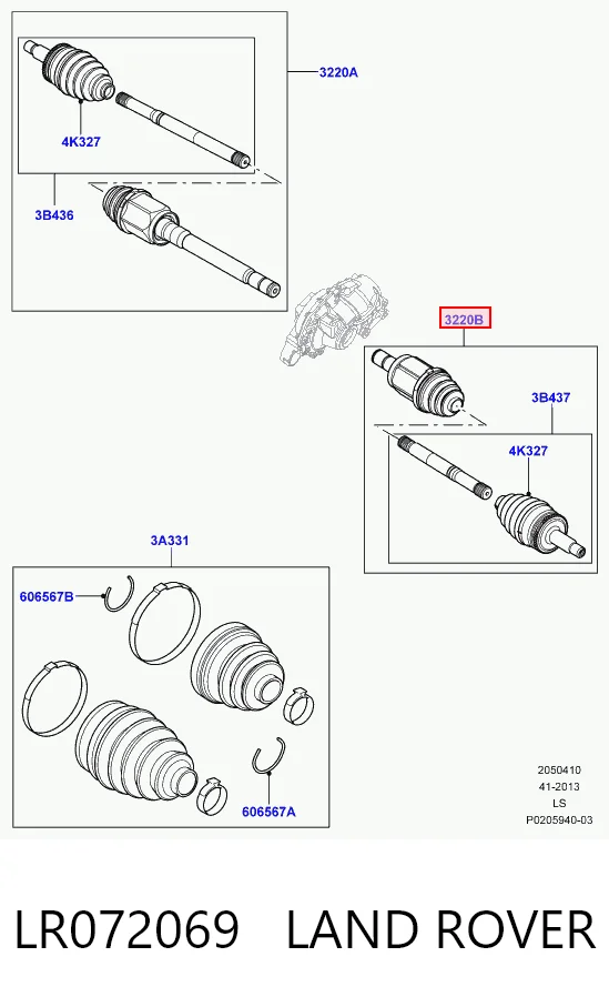 Левая полуось Britpart LR072067