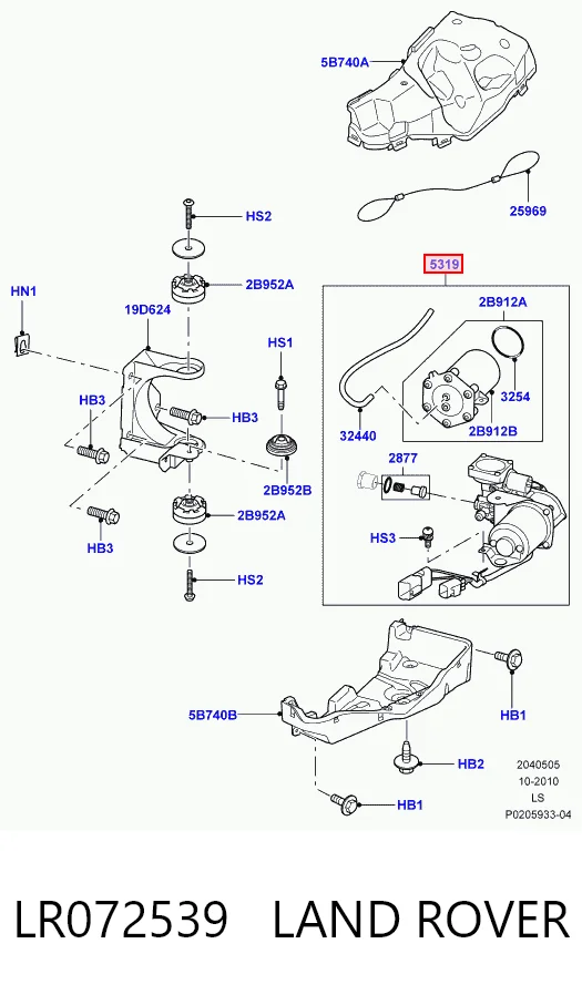 LR072539 Land Rover Компрессор подкачки амортизаторов
