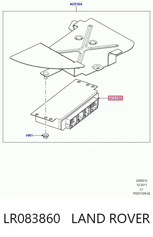 Блок управления передней подвески Land Rover 9W834C016AD