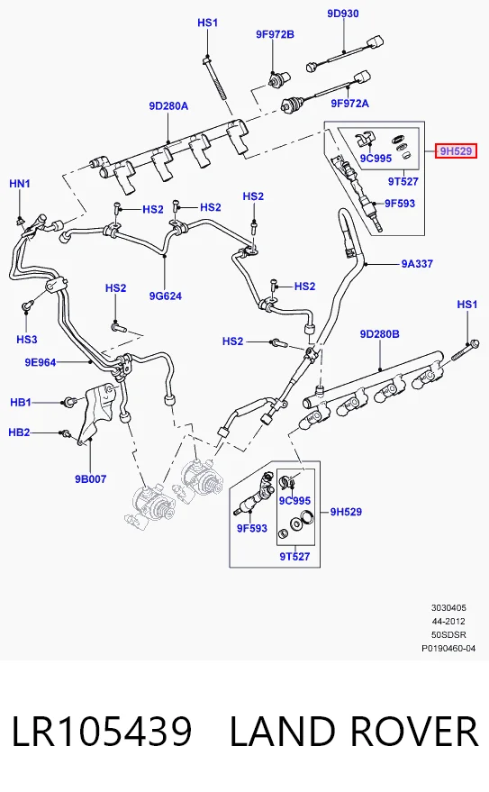 LR105439 Land Rover Топливные форсунки