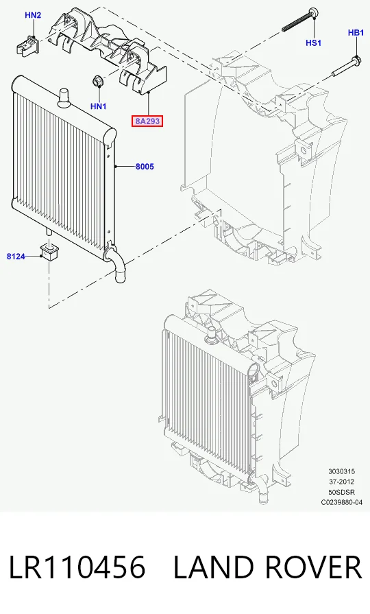 Кронштейн крепления радиатора AND 30121648 цена, от 28.56 USD