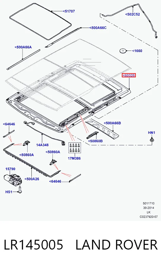 Рама люка Land Rover CPLA51070AC цена, от 254.24 USD