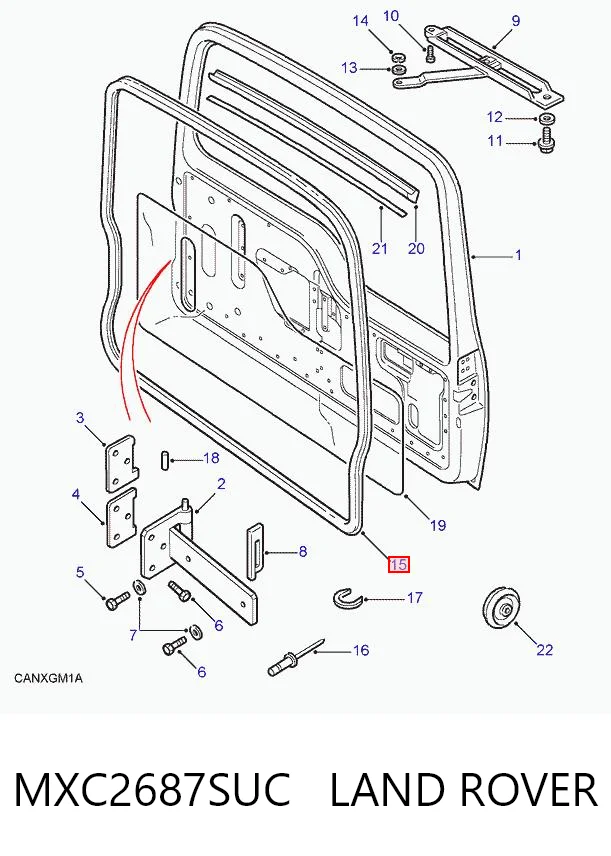 Уплотнитель багажника (двери 3/5-й задней) Britpart CKE101000 цена, от 27.88 USD