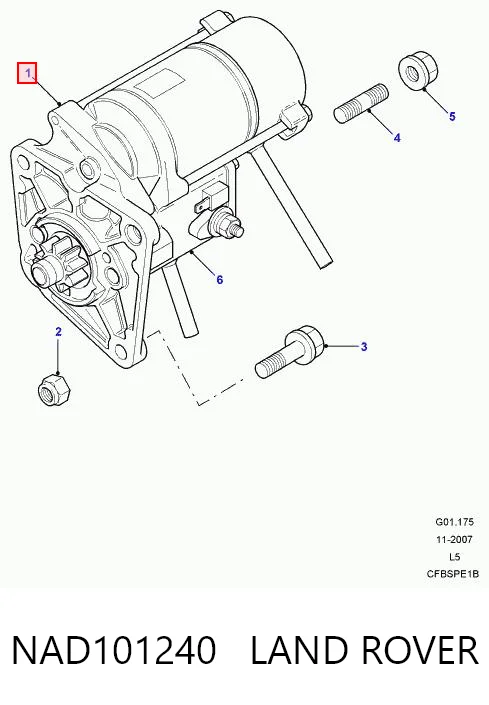 NAD101240 Land Rover Стартер автомобиля