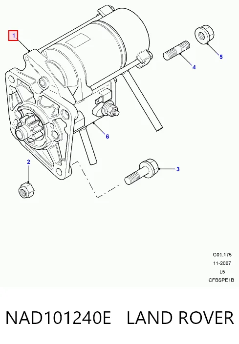 NAD101240E Land Rover Стартер автомобиля