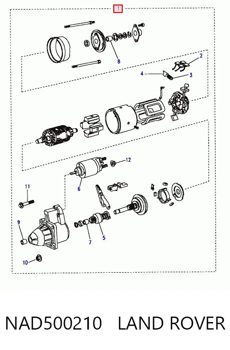 NAD500210 Land Rover Стартер автомобиля