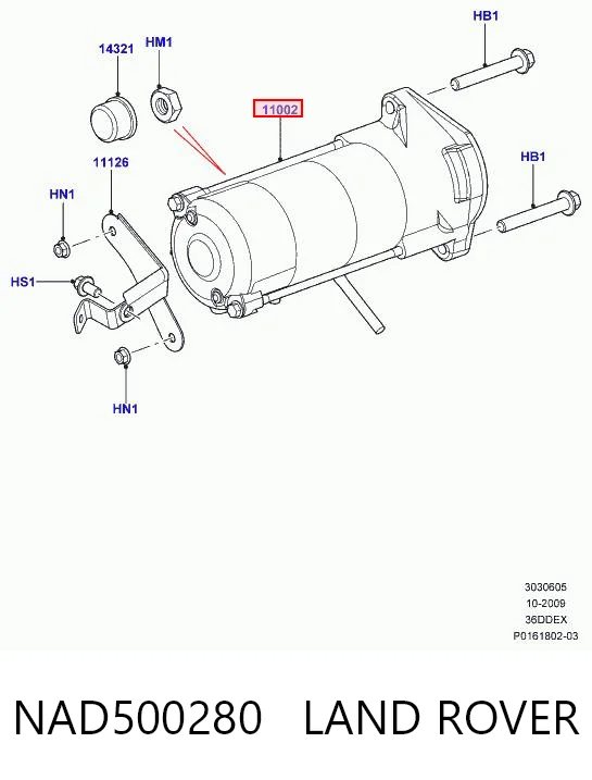 NAD500280 Land Rover Стартер автомобиля