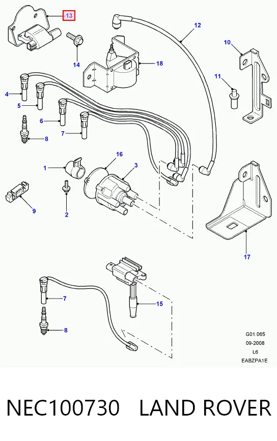 NEC100730 Land Rover Катушка зажигания