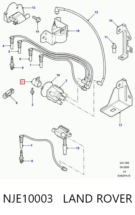 Купить NJE10003G Britpart Бегунок распределителя зажигания