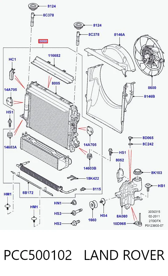 Радиатор охлаждения двигателя Britpart PCC500600 цена, от 237.21 USD