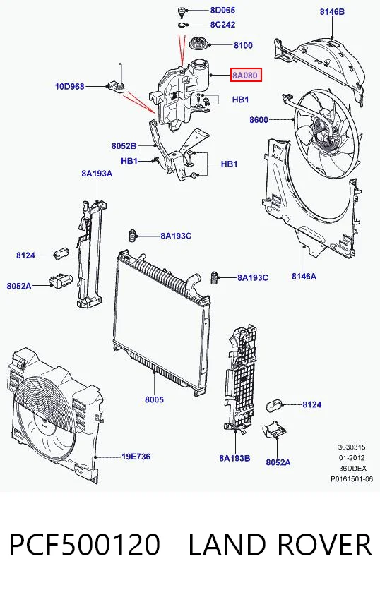 Бачок системы охлаждения 4334ZB1 Polcar