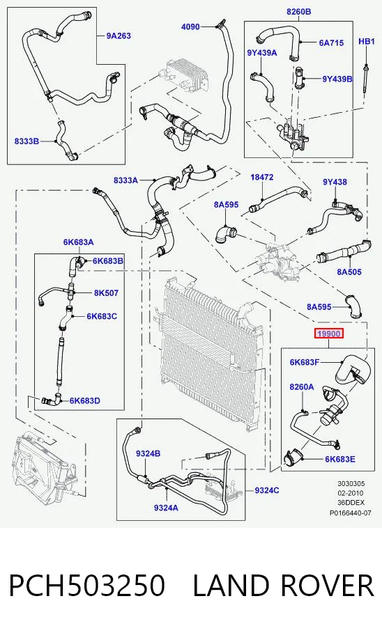 PCH503340LR Britpart Шланг системы охлаждения