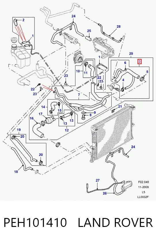 PEH101080 Hotbray Шланг системы охлаждения
