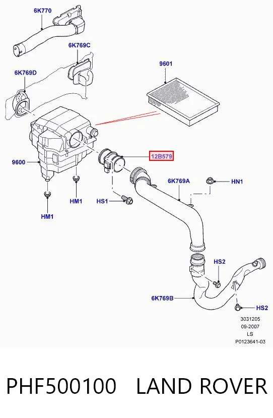 PHF500101 Hotbray Датчик расхода воздуха