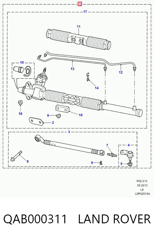 Реечный рулевой механизм Rover 9AB102371 цена, от 148.96 USD