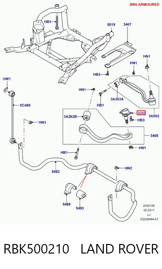 RBK500210 Land Rover Верхние шаровые опоры