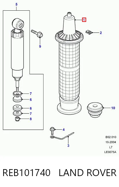 Пневмоподушка/пневморессора моста переднего Kamoka 2079074