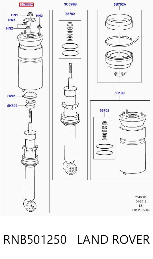 RNB501250 Land Rover Стойка передняя