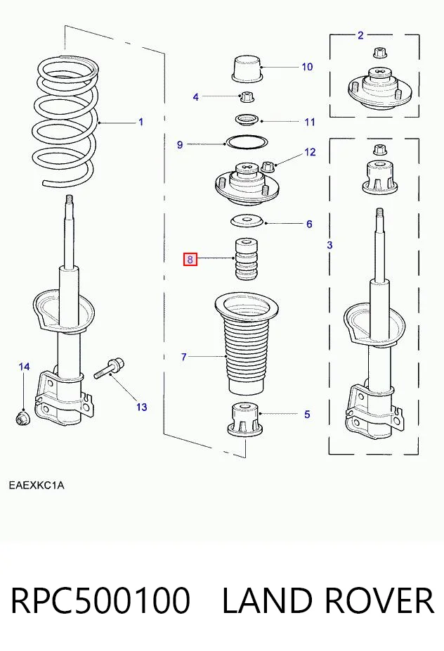 Отбойник амортизатора заднего Raiso RK00150