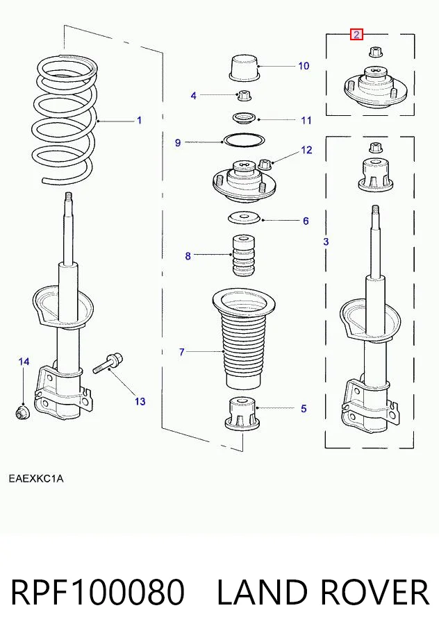 Опора стойки амортизатора заднего Raiso RC05596