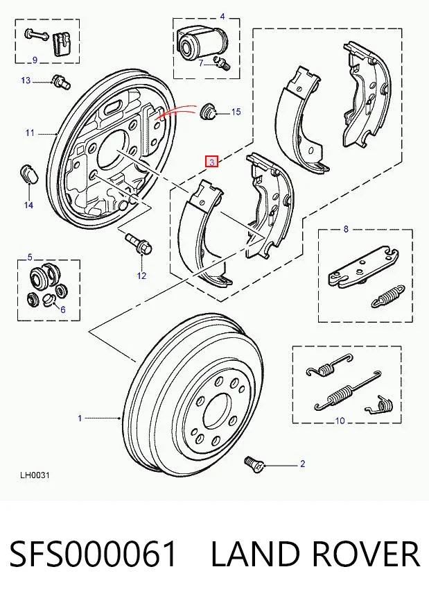 Купить S721066 Polcar Задние барабанные тормозные колодки