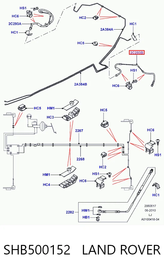 30611023 AND Шланг тормозной задний левый