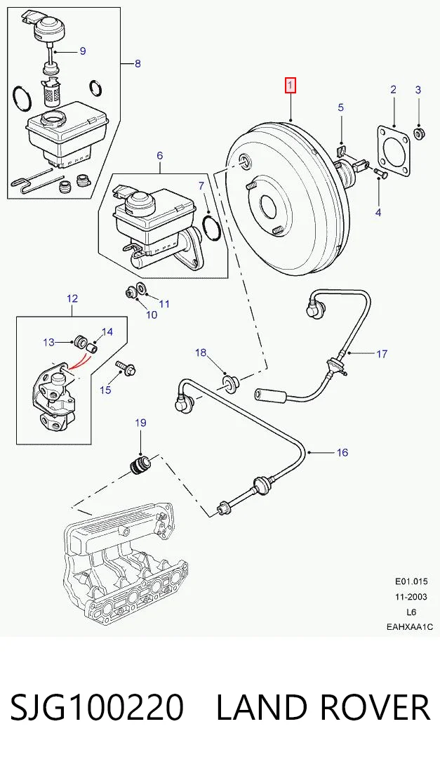 SJG100220 Britpart Усилитель тормоза вакуумный