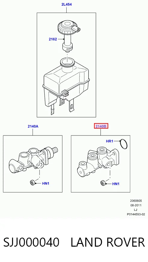 SJJ000040 Britpart Цилиндр тормозной, главный