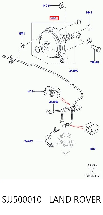 SJJ500090 Britpart Усилитель тормоза вакуумный