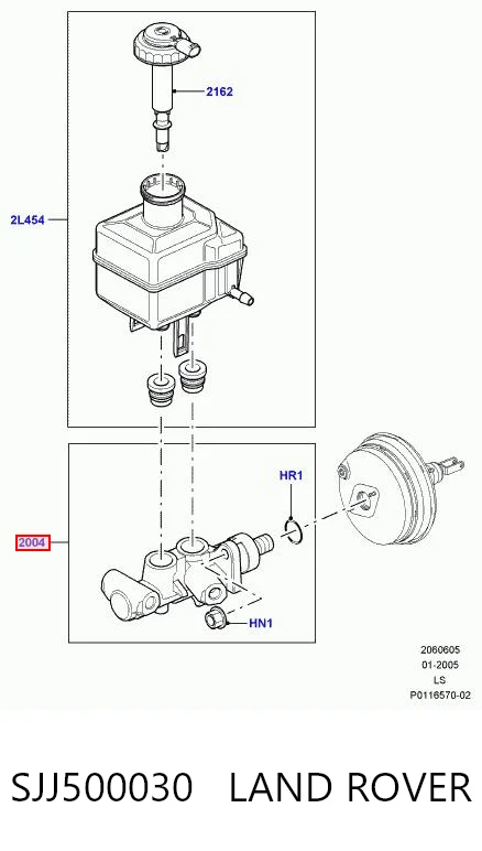 Цилиндр главный тормоза (гидротормозов) Britpart LR014528 цена, от 50.67 USD