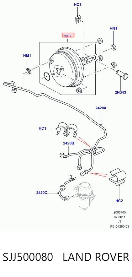 SJJ500080 Britpart Усилитель тормоза вакуумный