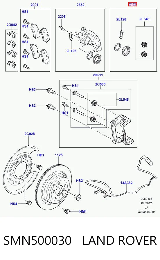 Ремкомплект суппортов Britpart SMN500030 цена, от 3.94 USD