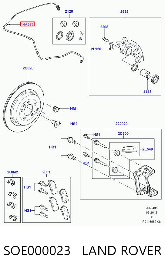 Датчик износа тормозных колодок, задний Allmakes SOE000025 цена, от 10.60 USD