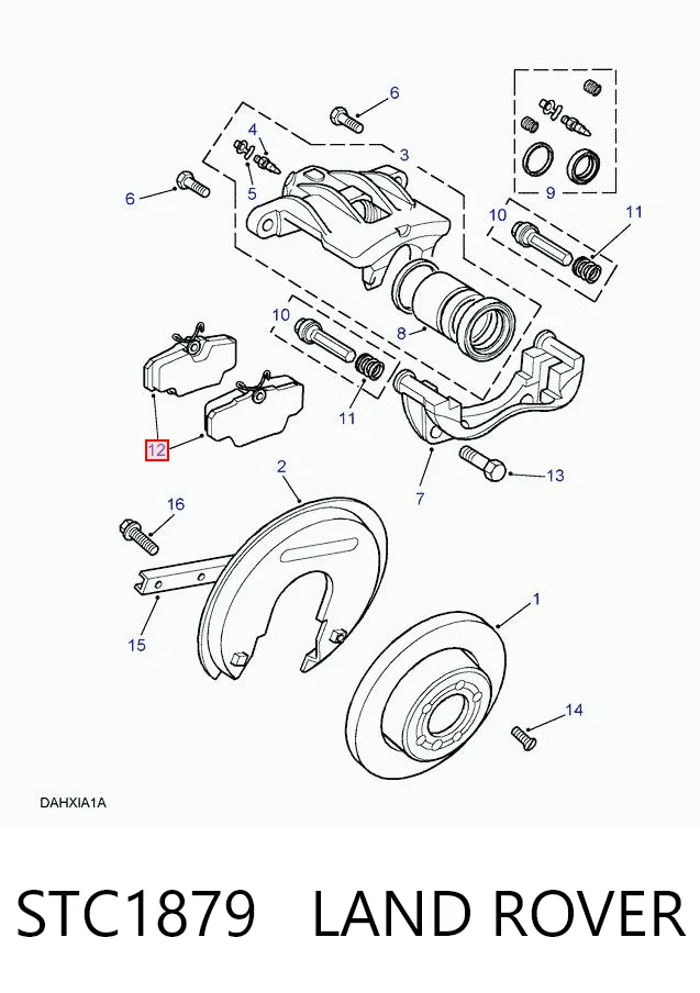 Колодки тормозные задние дисковые LAND ROVER STC1879