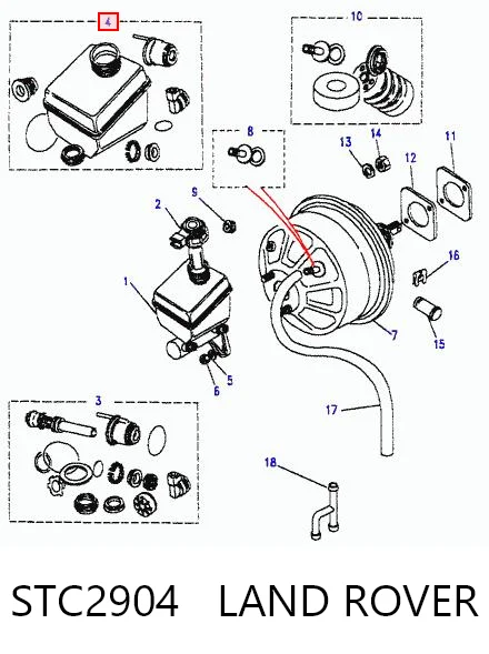 STC2904 Land Rover Бачок главного тормозного цилиндра