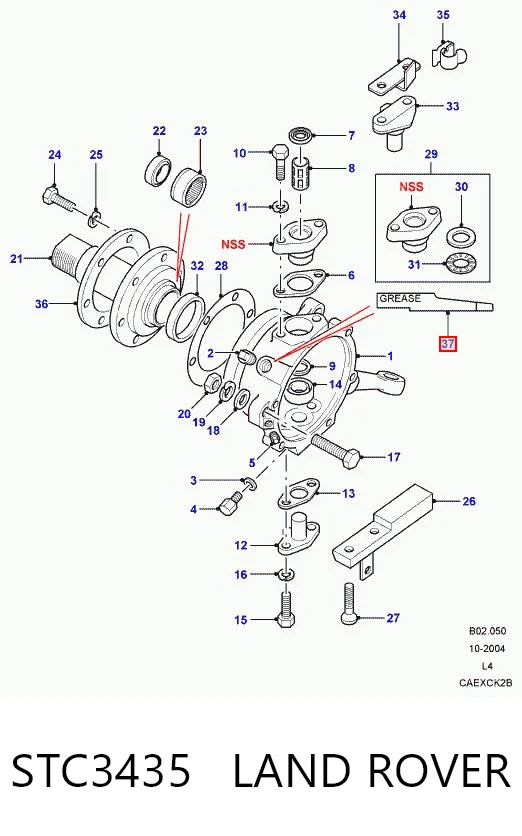 STC3435 Land Rover Крепление переднего бампера