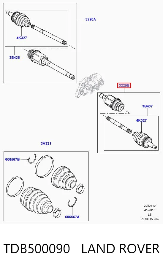 LR072067 Britpart Полуось передняя левая