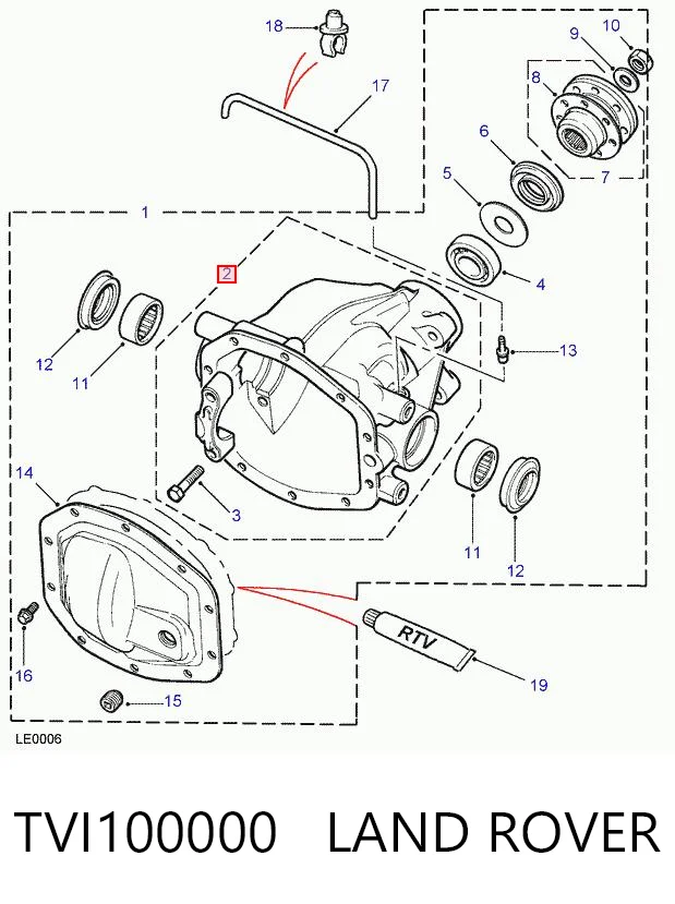 Купить TZZ100170 Britpart Задний редуктор