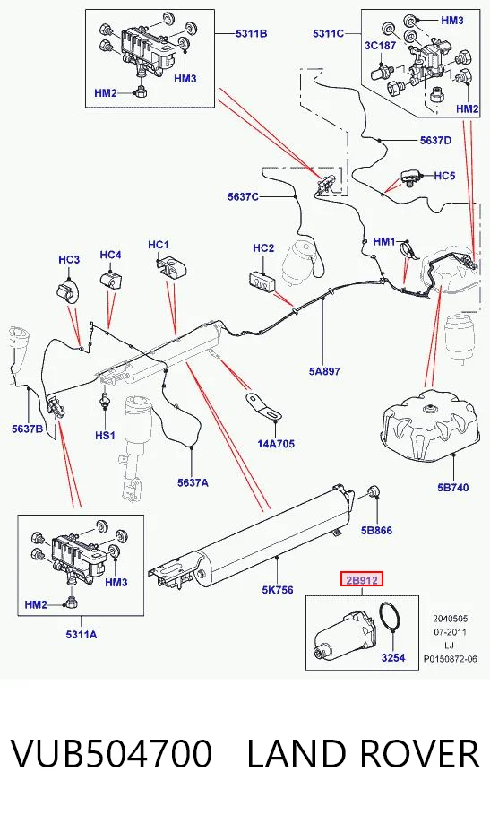 VUB504700 Land Rover Осушитель воздуха пневматической системы