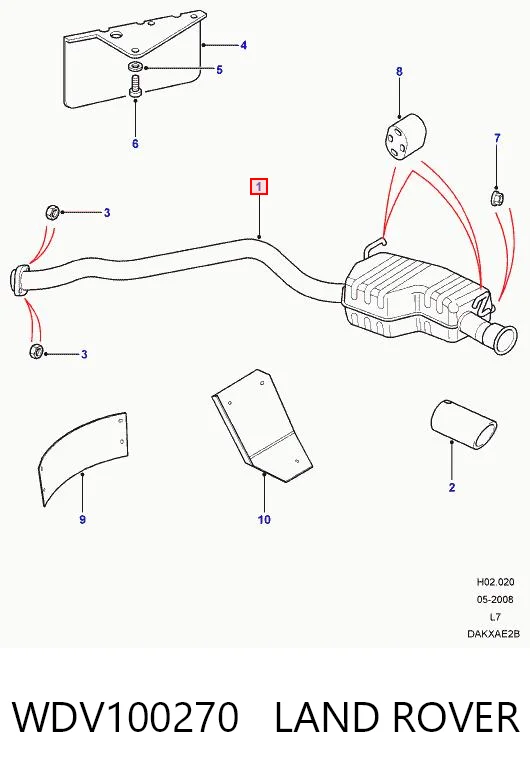 Выхлопная труба на Land Rover Range Rover II LP, P38A